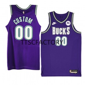 Maillot Basket Homme Milwaukee Bucks Personnalisé Nike 2022-23 Classic Edition Violet Swingman